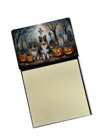 NEW Sheltie Spooky Halloween Sticky Note Holder Refillable Dispenser Self-Sticky Note Pads, Memo Pads Blank Desk Accessories
