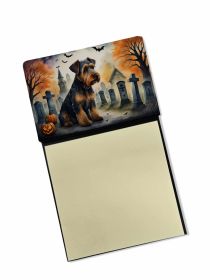 NEW Airedale Terrier Spooky Halloween Sticky Note Holder Refillable Dispenser Self-Sticky Note Pads, Memo Pads Blank Desk Accessories