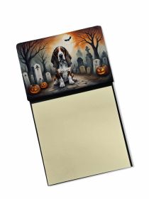NEW Basset Hound Spooky Halloween Sticky Note Holder Refillable Dispenser Self-Sticky Note Pads, Memo Pads Blank Desk Accessories