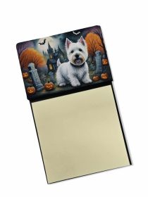 NEW Westie Spooky Halloween Sticky Note Holder Refillable Dispenser Self-Sticky Note Pads, Memo Pads Blank Desk Accessories
