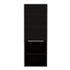 DEPOT E-SHOP Savona Medicine Single Door Cabinet, Two External Shelves, Two Interior Shelves, Black
