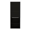 DEPOT E-SHOP Savona Medicine Single Door Cabinet, Two External Shelves, Two Interior Shelves, Black