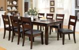 Dark Cherry Finish Solid wood Transitional Style Kitchen Set of 2pcs Dining Chairs Bold & Sturdy Design Chairs Dining Room Furniture Padded Leatherett