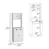 DEPOT E-SHOP Selmer Pantry Cabinet with Drawer and 3-Doors, White