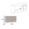DEPOT E-SHOP Salento Wall Double Door Cabinet, Two Shelves, White / Light Gray