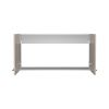 DEPOT E-SHOP Salento Wall Double Door Cabinet, Two Shelves, White / Light Gray