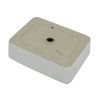 16x12 Inch White Ceramic Rectangular Vessel Bathroom Sink